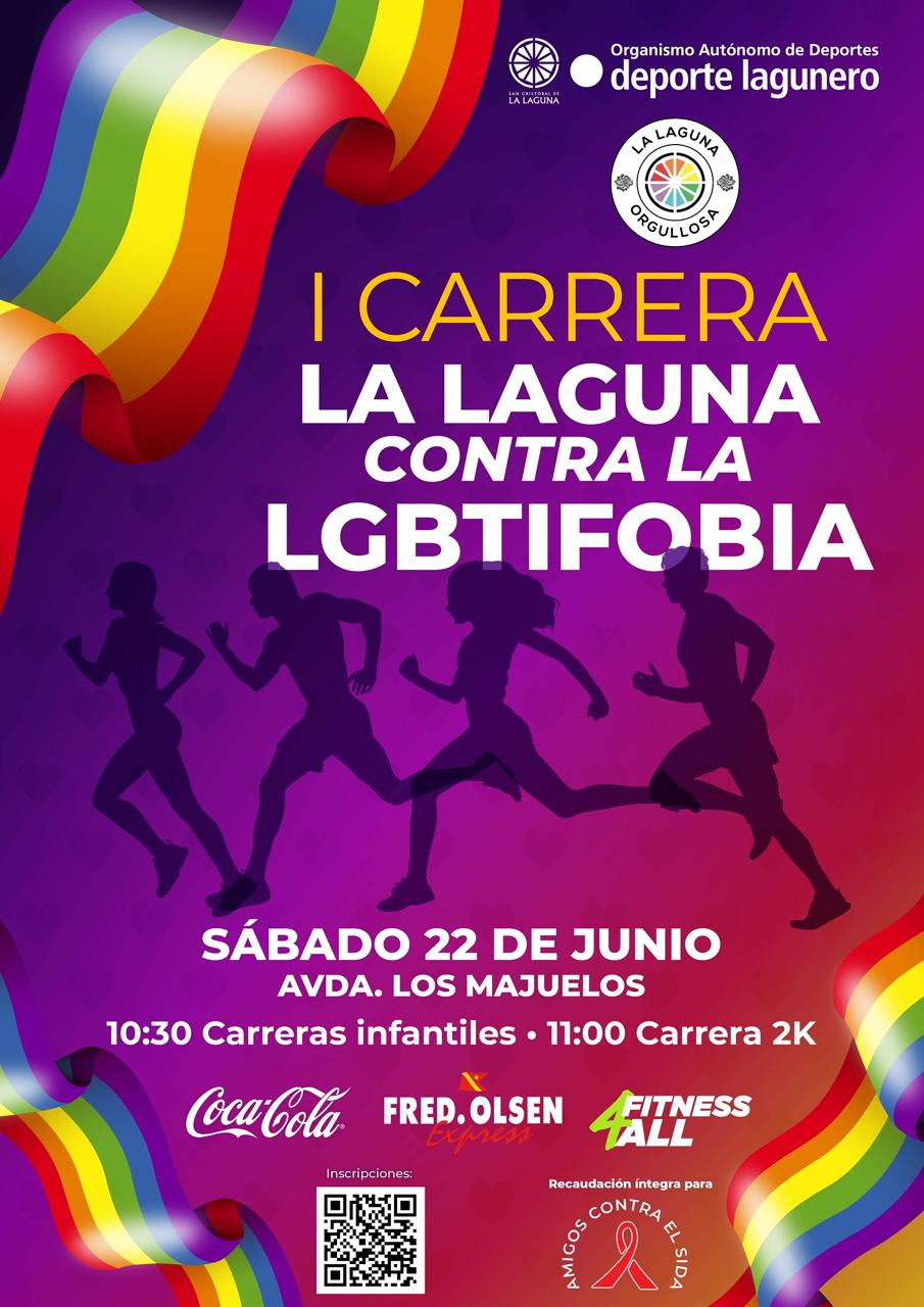 Cartel I Carrera La Laguna contra la LGTBIfobia